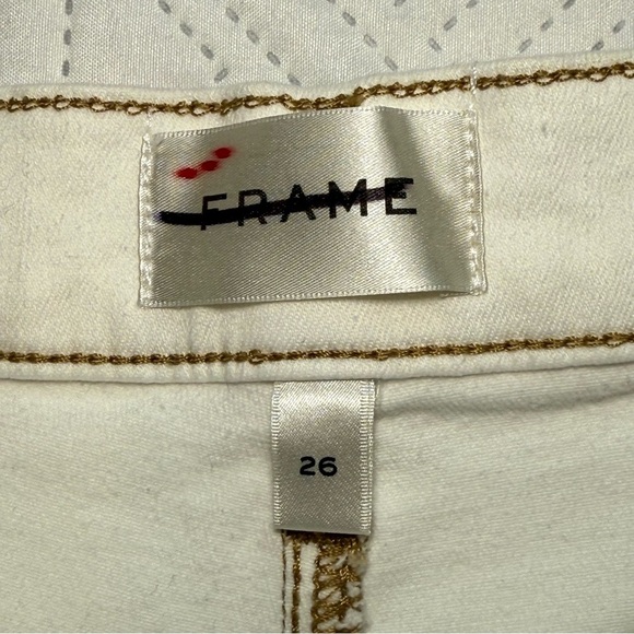 Frame Le Palazzo Crop High Rise Wide Leg Size 26 In Au Natural Clean - Picture 8 of 14